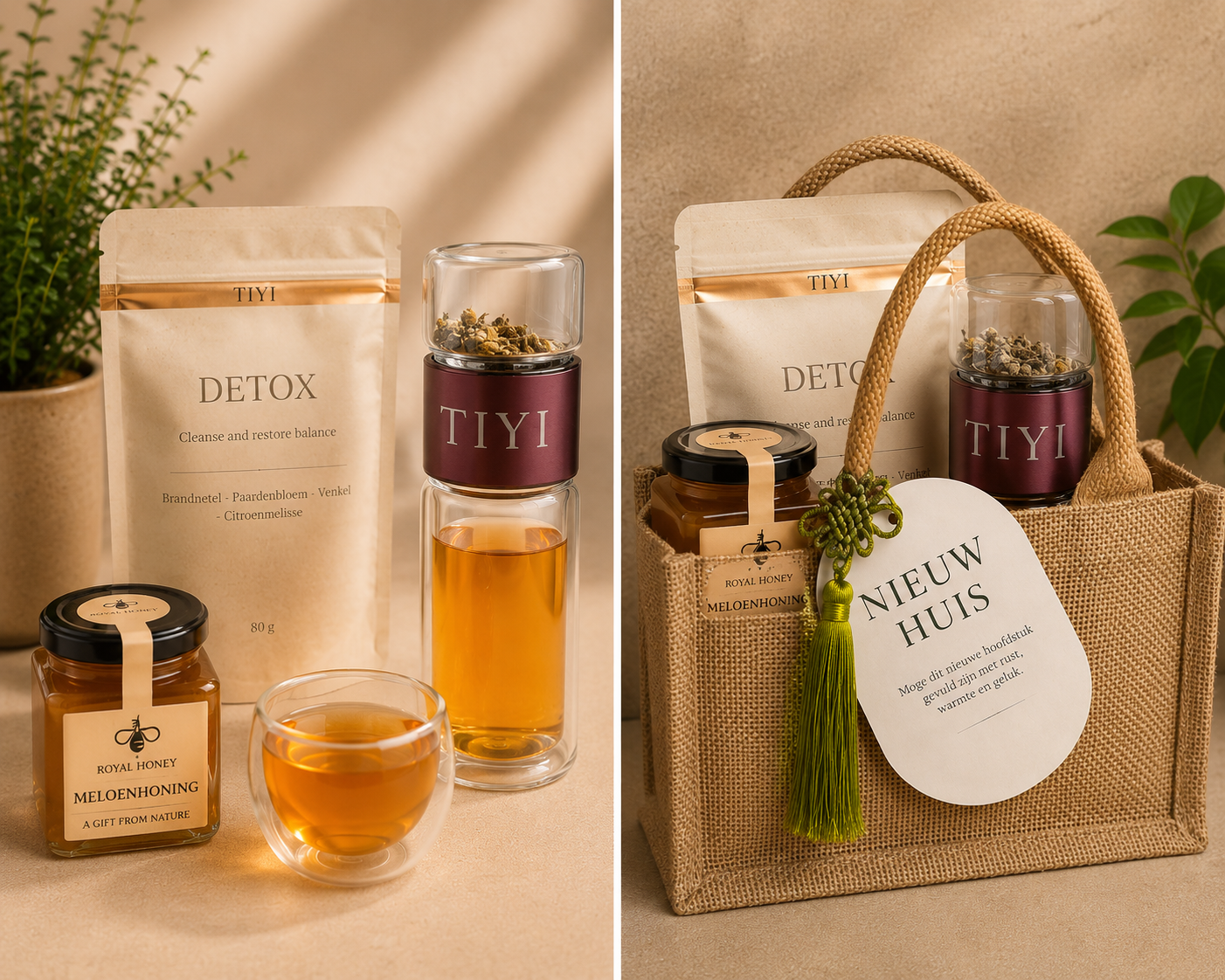 TIYI Cadeaupakket – Meloenhoning & Detox Thee
